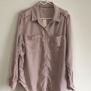 Dusty pink button down